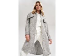 Dámský kabát M808 šedý - Figl