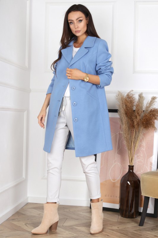 Dámský kabát Světle modrá model 18985353 - Merce - Doplňky čepice, rukavice a šály