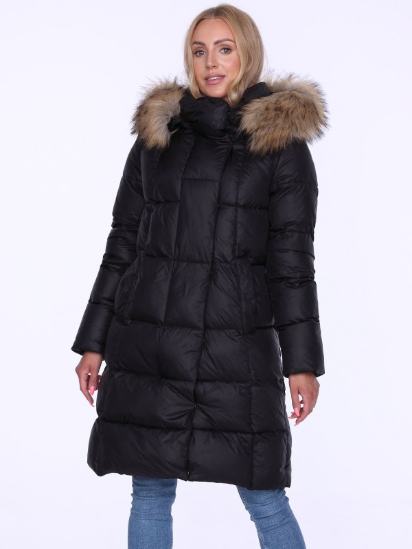 Dámský kabát model 19009238 Černý - PERSO - Dámské kabáty