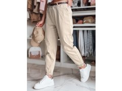 Dámské kalhoty chinos s&nbsp;páskem béžové model 22034929 - FashionStreet