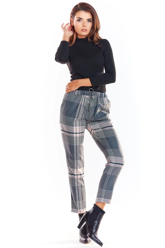 Dámské kalhoty model 18575058 Šedá mix - awama