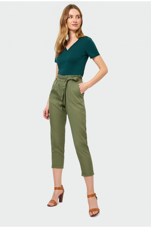 Kalhoty SPO4280029S20 Olive Green - Greenpoint - Doplňky čepice, rukavice a šály
