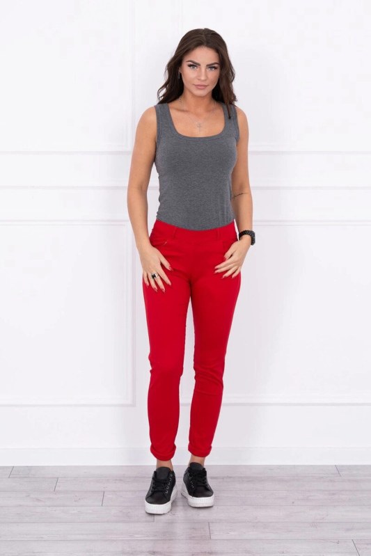 Dámské kalhoty 2628-1 červená - Kesi - Dámské kalhoty