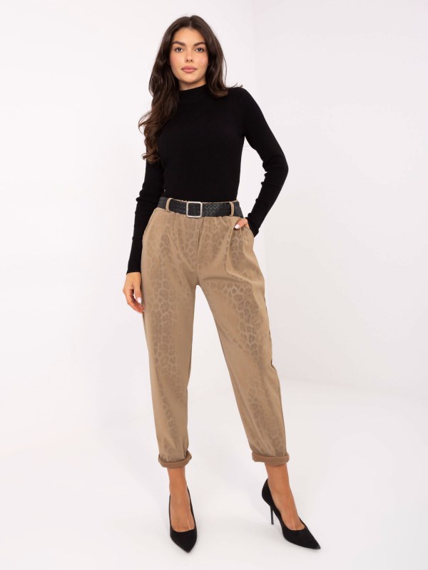 Dámské kalhoty SP model 22067248 béžové - FPrice - Dámské kalhoty