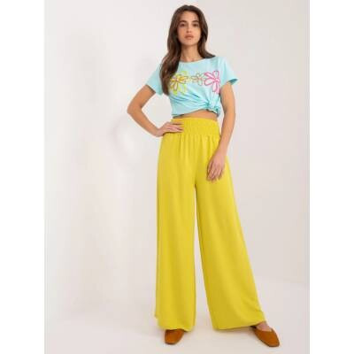 Dámské kalhoty model 22290570 žluté - FPrice