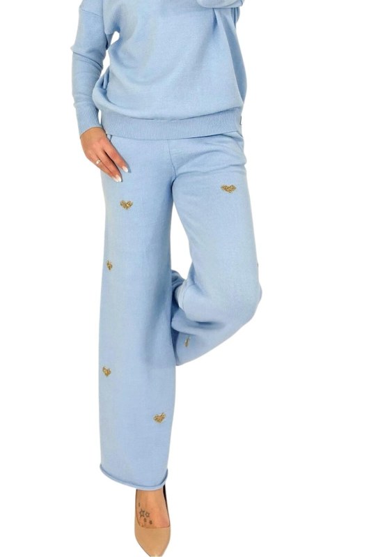 Dámské kalhoty Comfort fit blue - MM FASHION - Dámské kalhoty