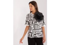 Dámská halenka LK BZ model 21822093 Ecru s&nbsp;černou - FPrice