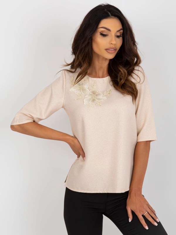 Dámská halenka LK BZ model 21288375 Béžová - FPrice
