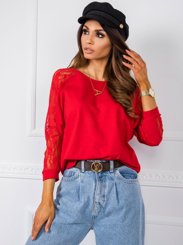 Halenka TP BZ model 20774215 červená - Rue Paris - halenky