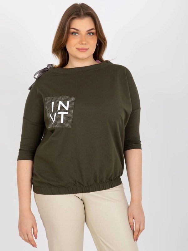 Dámská halenka EM BZ HW 20 model 21866297 Khaki tmavě zelená - FPrice - Dámské halenky