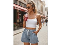 Dámské džínové šortky model 22366736 modré - FashionStreet