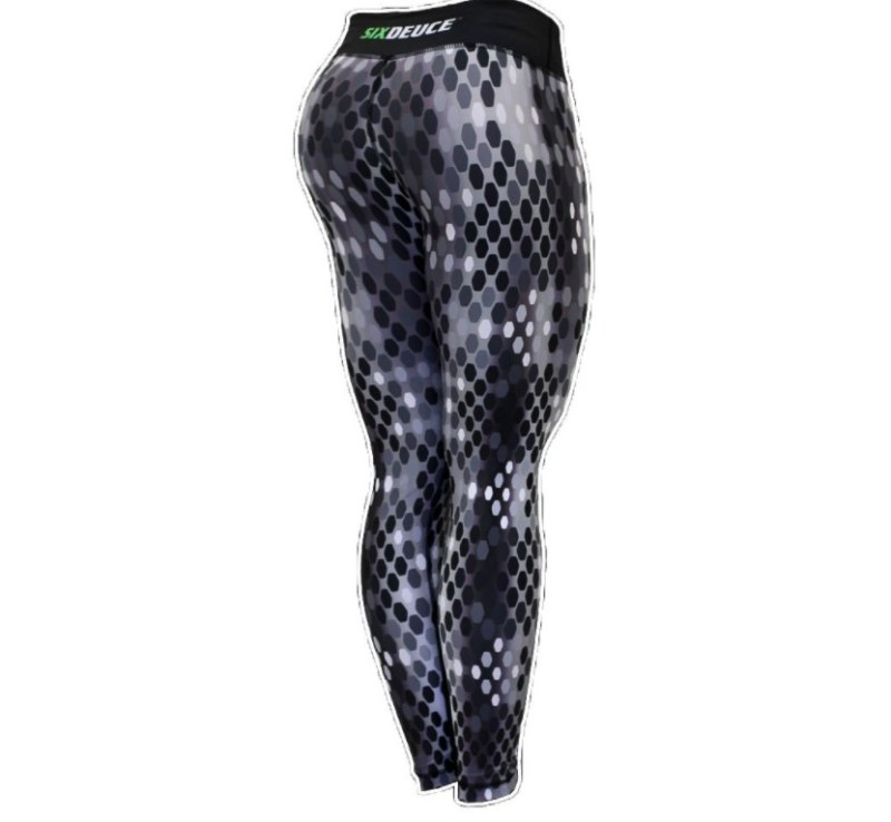 Dámské fitness legíny Six Deuce Digital Snakeskin - šedé - Litex - kalhoty