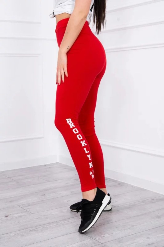 Dámské legíny model 19776617 Červená - Kesi