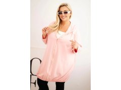 Dámská mikina Plus Size model 22095440 růžová - Kesi