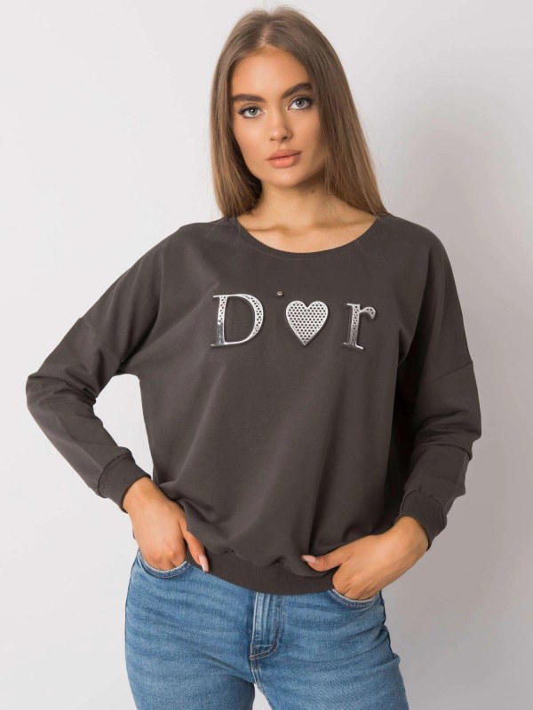 Dámská mikina RV BL model 21857558 Tmavá khaki - FPrice - Dámské mikiny