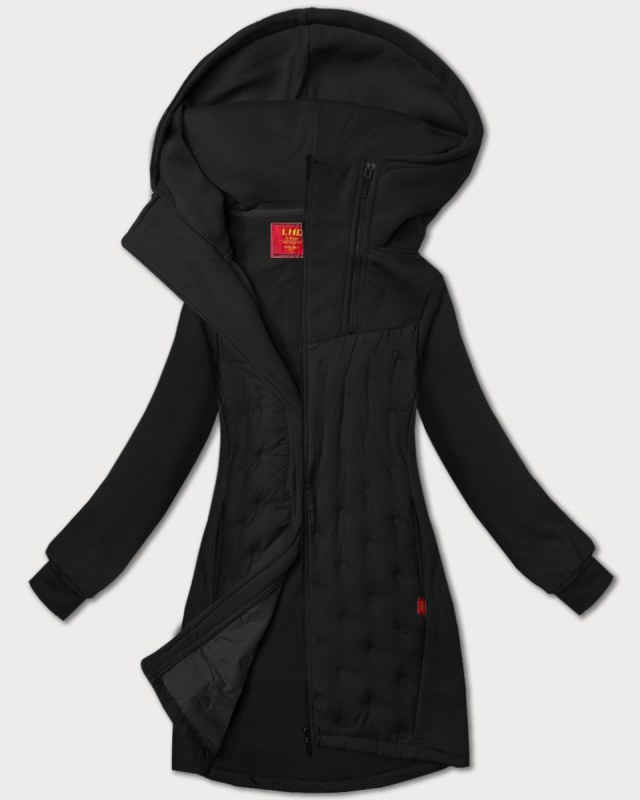 Černá dlouhá dámská mikina s kapucí LHD model 21893584 - Good looking