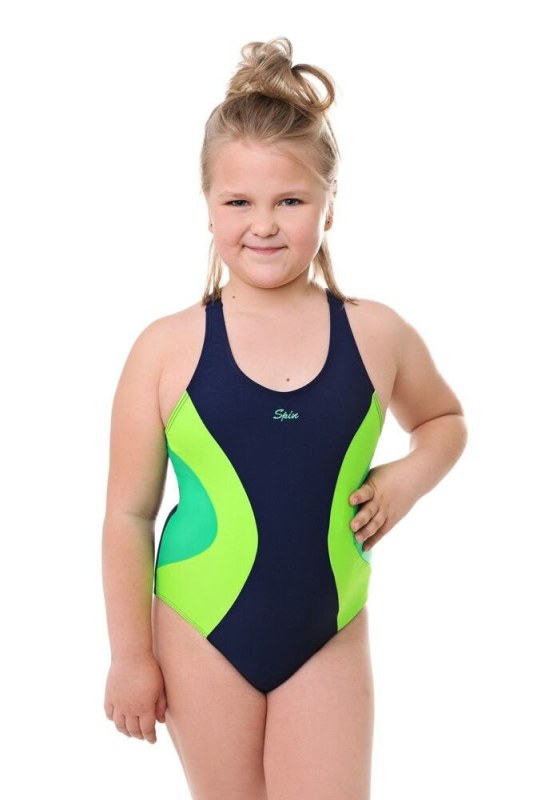 Dívčí jednodílné plavky II neonové model 19767557 - SPIN - Dámské plavky