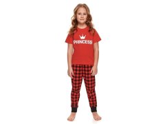Dívčí pyžamo Princess II červené