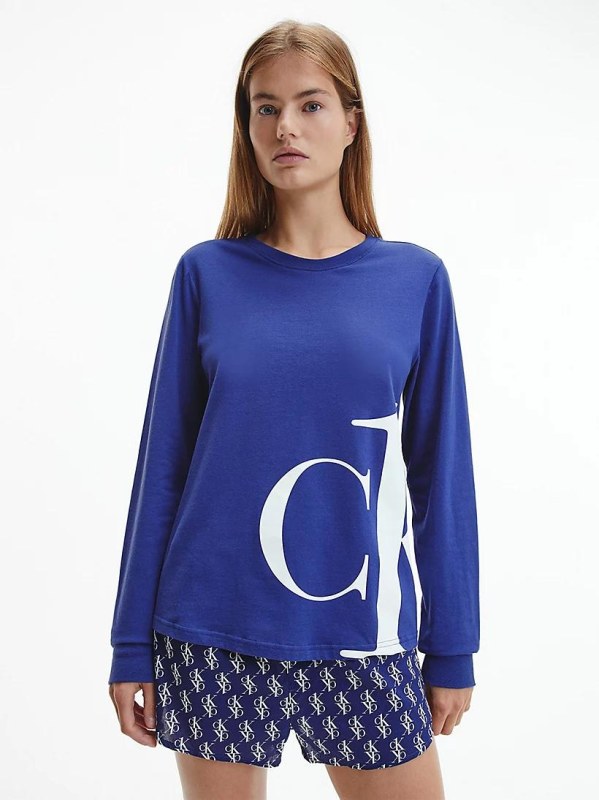 Monogram tričko na spaní  Tmavě modrá model 17057985 - Calvin Klein