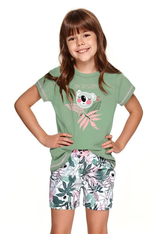 Dívčí pyžamo zelené s model 16166577 - Taro - Dámské pyžama