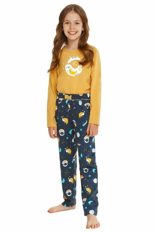 Dívčí pyžamo Sarah žluté - Dámské pyžama