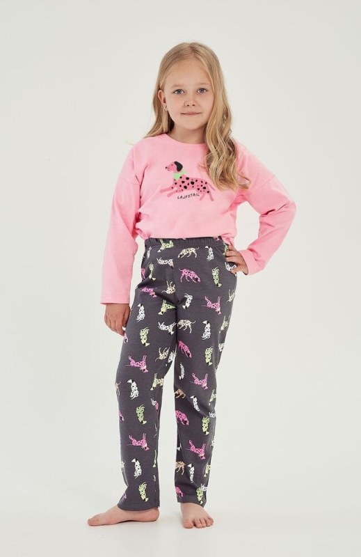 Dívčí pyžamo Ruby růžové s dalmatinem - Dámské pyžama
