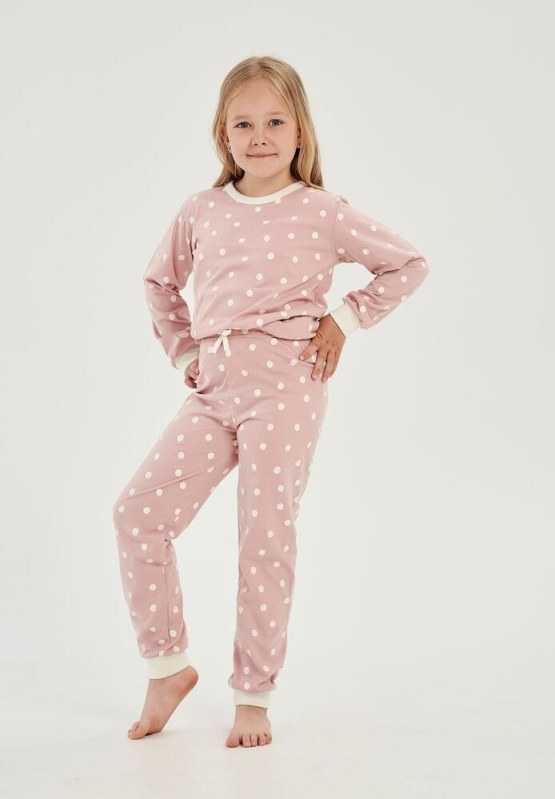 Dívčí pyžamo Chloe růžové s puntíky - Dámské pyžama