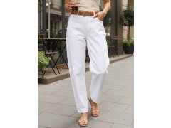 Dámské džíny s&nbsp;páskem model 22145663 bílé - FashionStreet