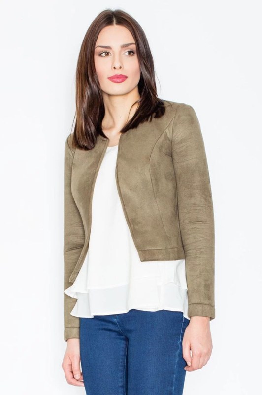 Dámské sako model 21101167 olivové - Figl - saka