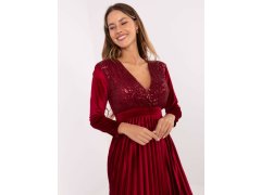 Dámské společenské šaty IT SK model 21941166 bordó - FPrice