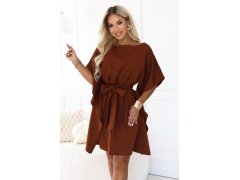 Dámské šaty SOFIA hnědé model 22384864 - numoco