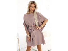 SOFIA Motýlí šaty se zavazováním v&nbsp;pase MOUSSE model 20916067 - numoco