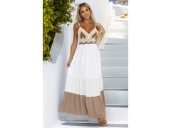Dlouhé šaty bez ramínek s&nbsp;vrškem boho model 21212552 - numoco basic