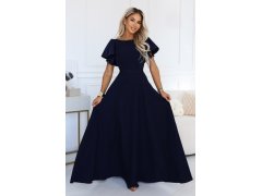 Elegantní s&nbsp;se střihem a&nbsp;rukávy – tmavě modré model 22545412 - numoco