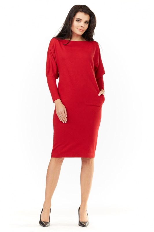 Dámské šaty model 109818 červené - Awama - Dámské saka