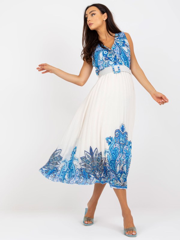Dámské šaty DHJ SK model 18343869 bílé a modré - FPrice - Dámské saka