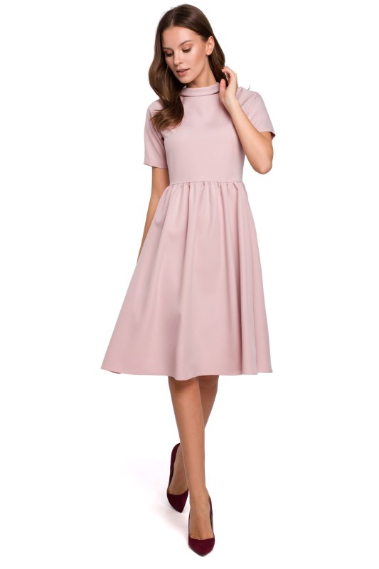 Dámské šaty model 18523055 pudr růžová - Makover - Doplňky čepice, rukavice a šály