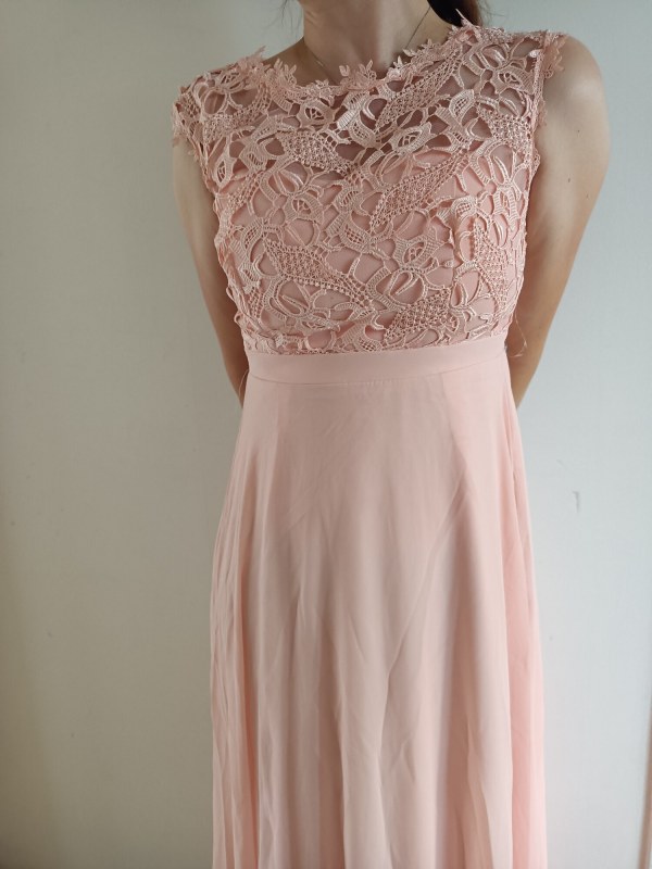 Dámské šaty dlouhé růžové model 18881524 - EVA&LOLA - Dámské saka