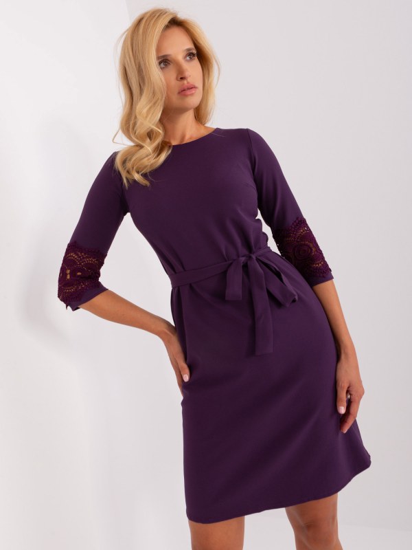 Dámské šaty LK SK model 18972776 Tmavě fialová - FPrice - Dámské saka