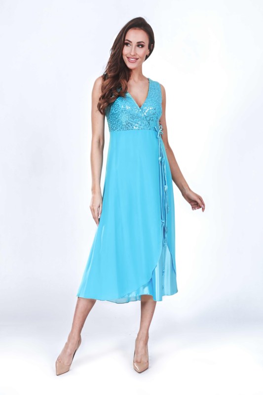 Dámské večerní šaty model 19389756 modré - Marselini - Dámské saka