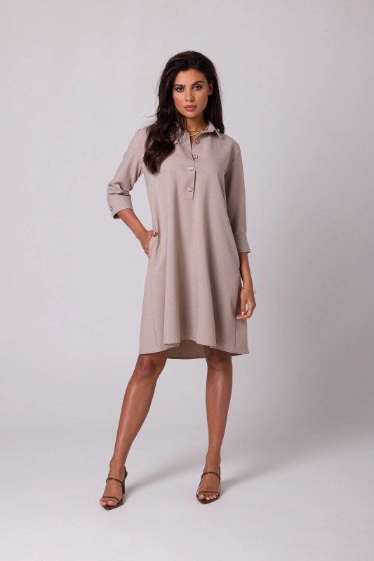 Dámské šaty model 20826085 béžová BeWear - Moe - saka