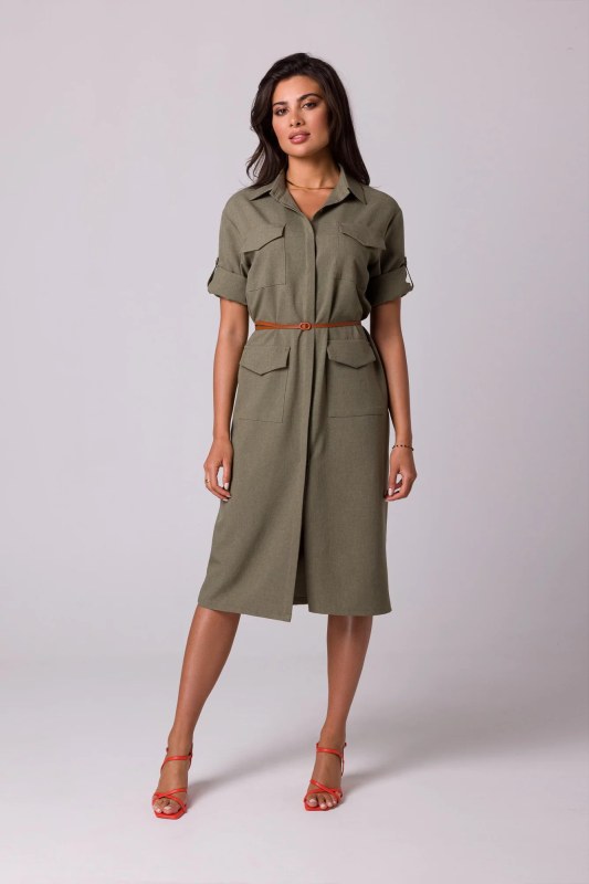 Dámské šaty model 20878276 olivové - BeWear - saka