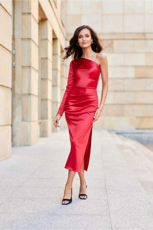 Večerní šaty model 21145685 červené - Roco Fashion