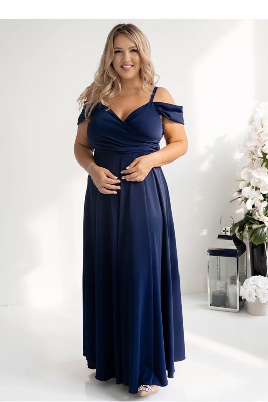 Dlouhé šaty model 21184635 tmavě modré - With You