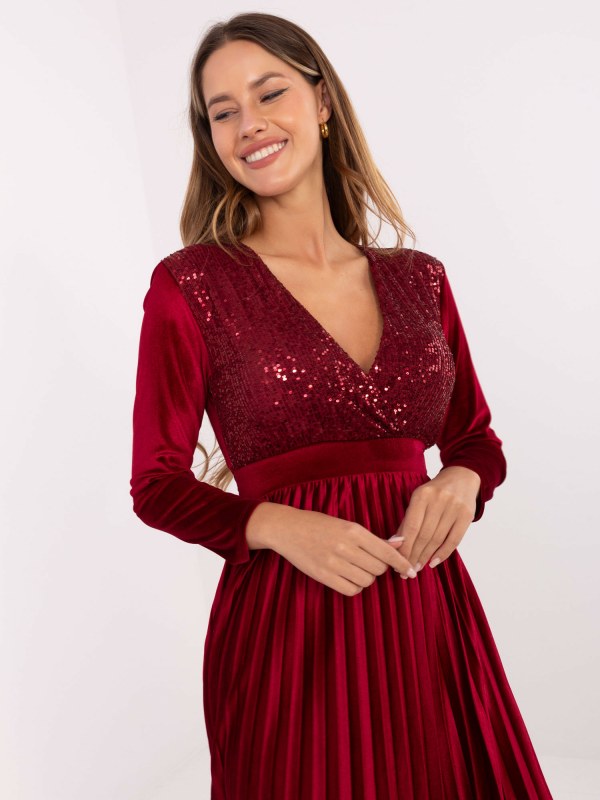 Dámské společenské šaty IT SK model 21941166 bordó - FPrice
