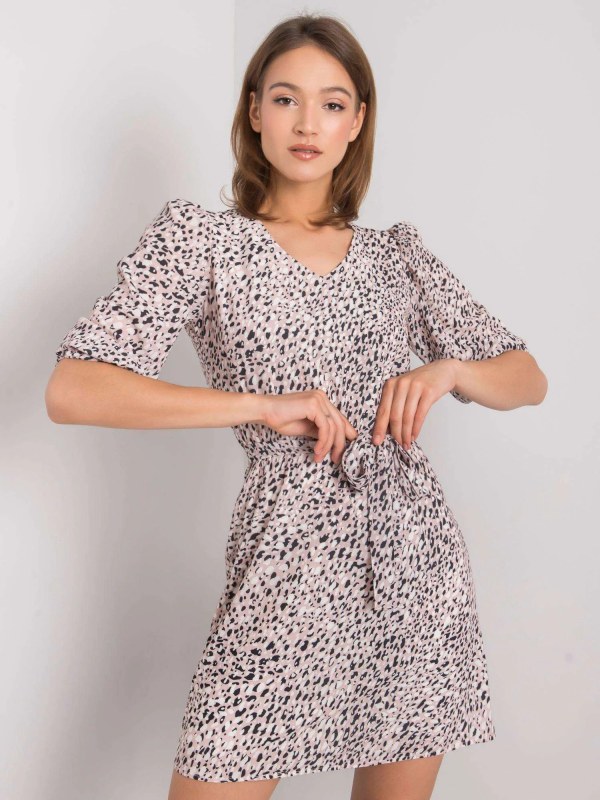 Dámské šaty LK SK model 22020908 Pudr růžová vzor Lakerta - FPrice