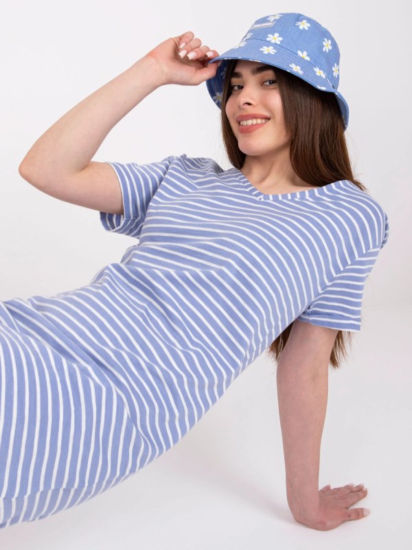 Šaty model 22185657 bílé a modré - FPrice