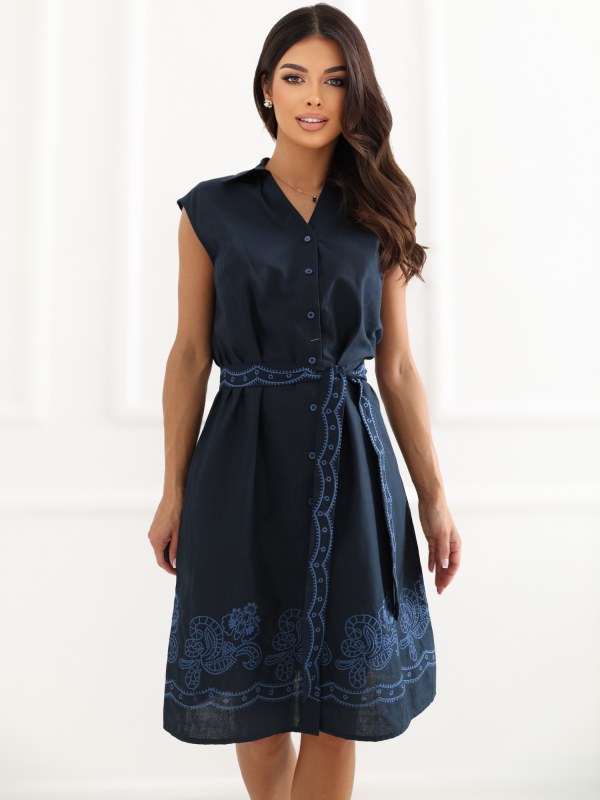 Dámské šaty model 22346341 tmavě modré - FPrice