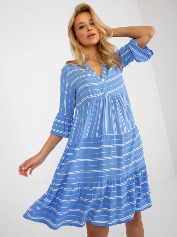 Dámské šaty model 22373462 modré - FPrice