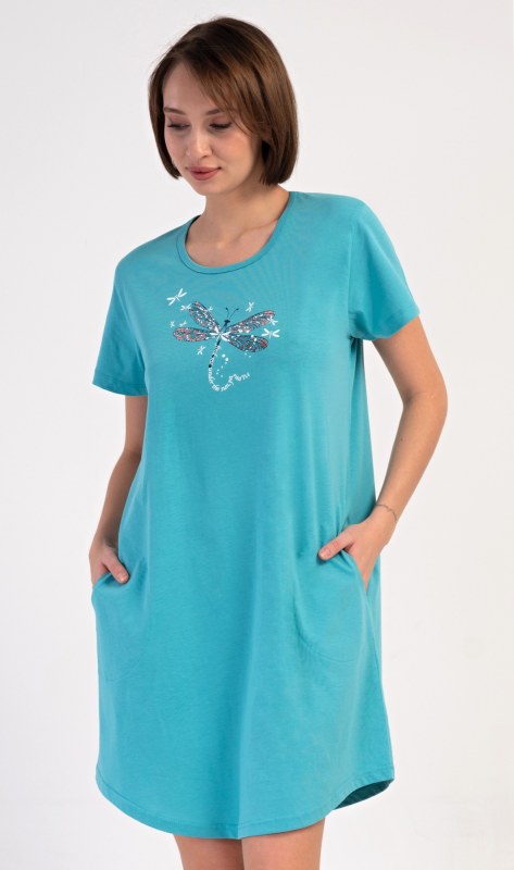 Dámské domácí šaty s krátkým rukávem model 22406753 - Vienetta